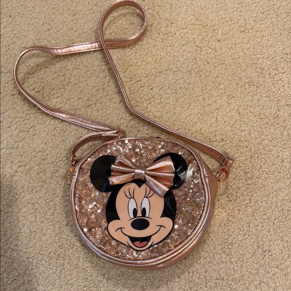 Disney Black and Pink Minnie Mouse Crossbody Bag